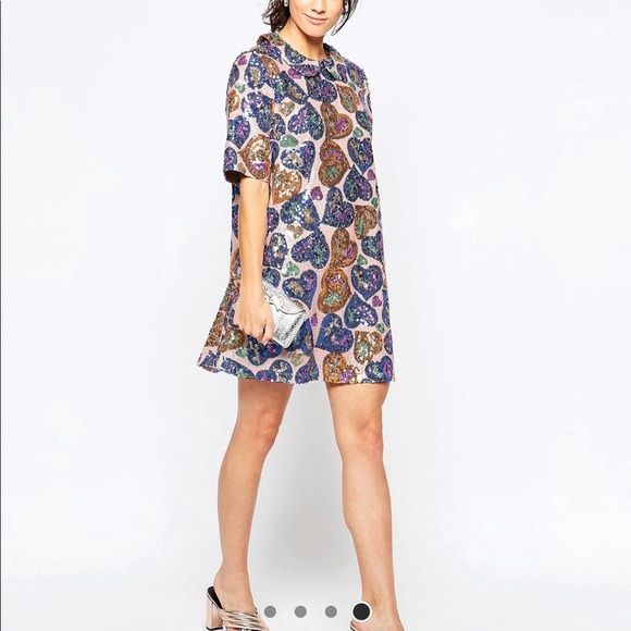 Ivana Helsinki Irene Sequin Patterned Swing Dress - Picture 4 of 8
